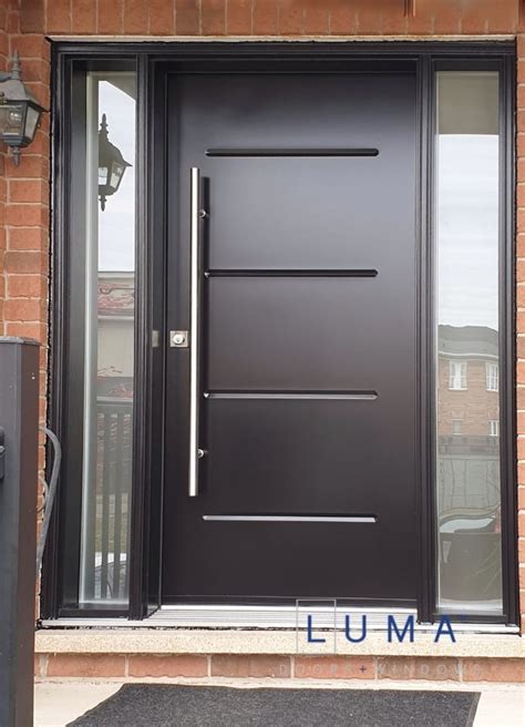 Modern Black Steel Entry Door ☑️ Luma