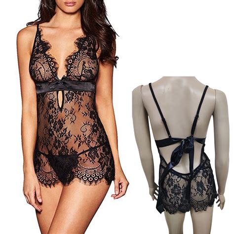 Camisola Sensual Lingerie Renda Sexy Erotica Calcinha Fetiche Prazer