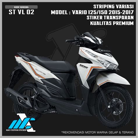 Jual Stiker Striping Transparan Vario Led Vario