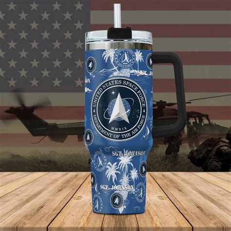 U S Space Force Tumbler Oz Custom Name Military Tumbler For