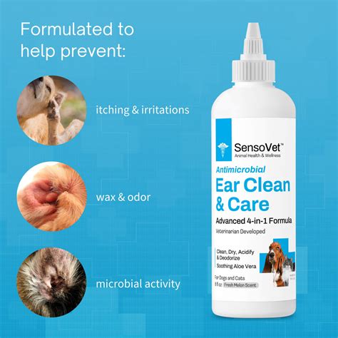 Antimicrobial Ear Clean & Care Solution for Dogs & Cats - 8oz – SensoVet