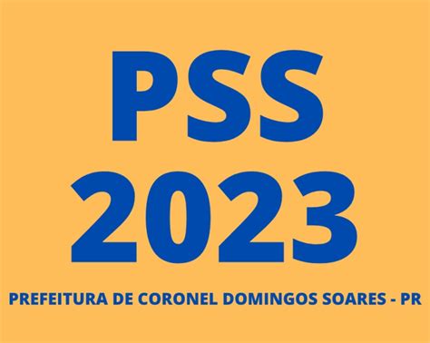 Provas Do Pss Da Prefeitura De Coronel Domingos Soares Acontecem Neste