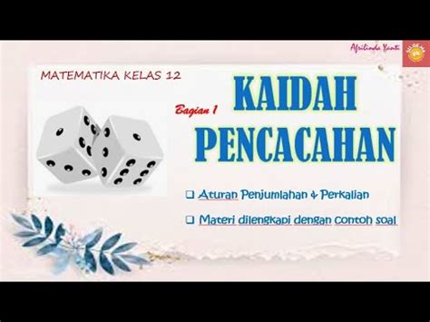 KAIDAH PENCACAHAN BAGIAN 1 ATURAN PENJUMLAHAN DAN PERKALIAN YouTube