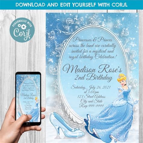 Cinderella Birthday Invitation Lupon Gov Ph