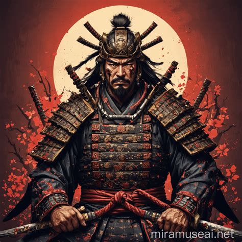 Shogun Samurai Warrior in Traditional Armor and Katana Sword | MUSE AI