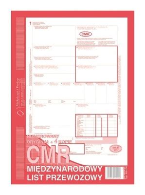 Druk List Przewozowy Cmr Michalczyk Oficjalne