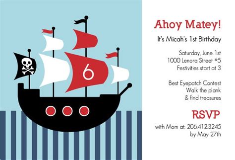 Pirate Party Invitations Templates Free