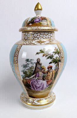 Dresden Porzellan Vase Prunkvase Helena Wolfsohn Um Watteau Antik