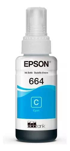 Tinta Epson 664 T664320 Original Cian L200 L210 L355 L555