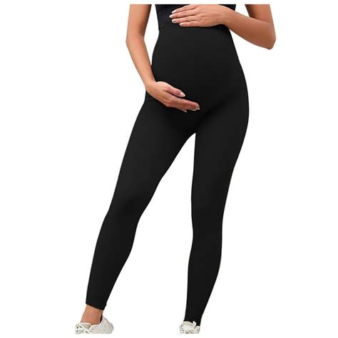 Yievot Womens Maternity Leggings Over The Belly Pregnancy Casual Yoga Tights