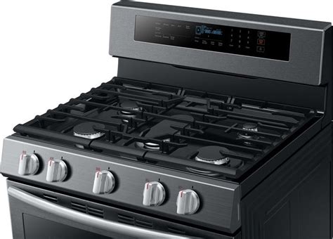 Nx58m6630sg Samsung 30 5 8 Cu Ft Gas Range Convection Self Clean Black Stainless Steel