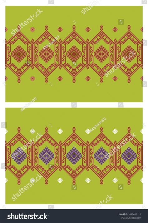 Vector Stock Indonesian Batik Songket Patterns Stock Vector Royalty