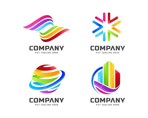 Premium Vector Gradient Business Colorful Rainbow Logo Template With