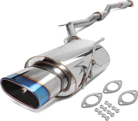 Amazon 4 Inches Rolled Muffler Tip Catback Exhaust System