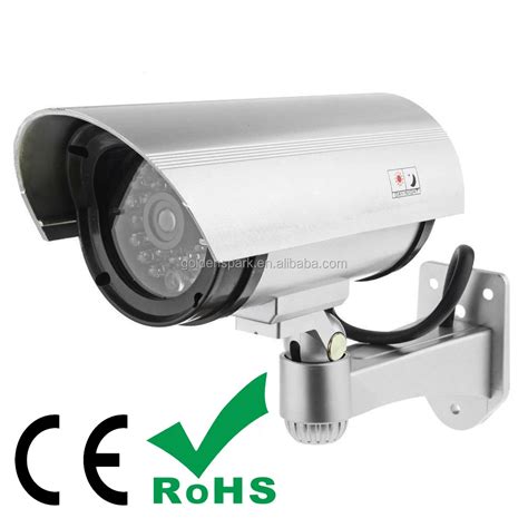 Indoor Outdoor White Dummy Security Cctv Camera With Flashing Led - Buy ...