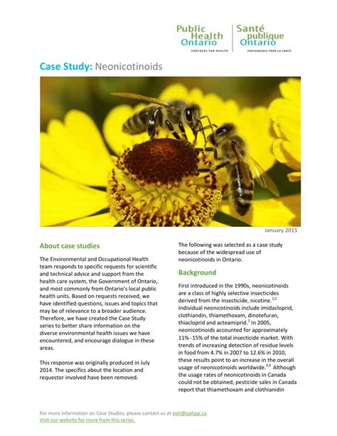 PDF Case Study Neonicotinoids