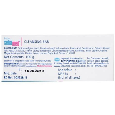 Buy Sebamed Baby Cleansing Bar 150 Gm Box Online At Best Price Of Rs