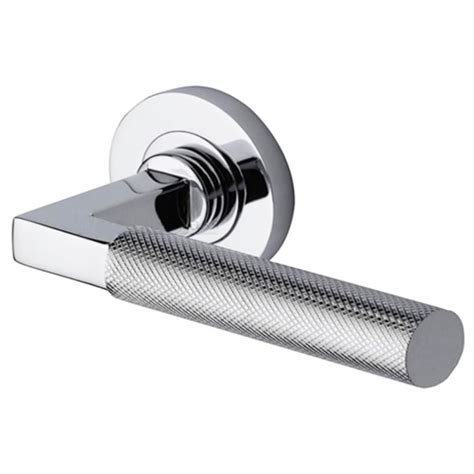 M Marcus RS2260 Quinta Knurled Lever Door Handle On Round Rose