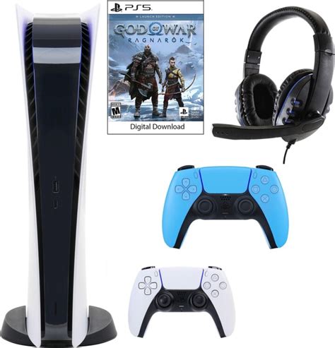 Playstation PS5 Digital Gow Console With Extra Blue Dualsense