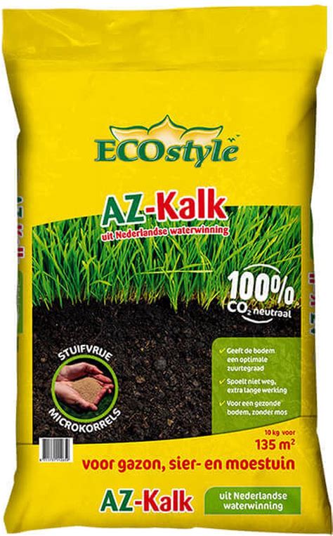 ECOstyle AZ Kalk Micro Korrel Voor Gazon Sier En Moestuin