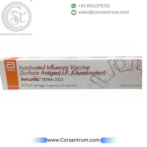 Influvac Tetra 2022 Inactivated Influenza Vaccine Surfaca Antigen 0