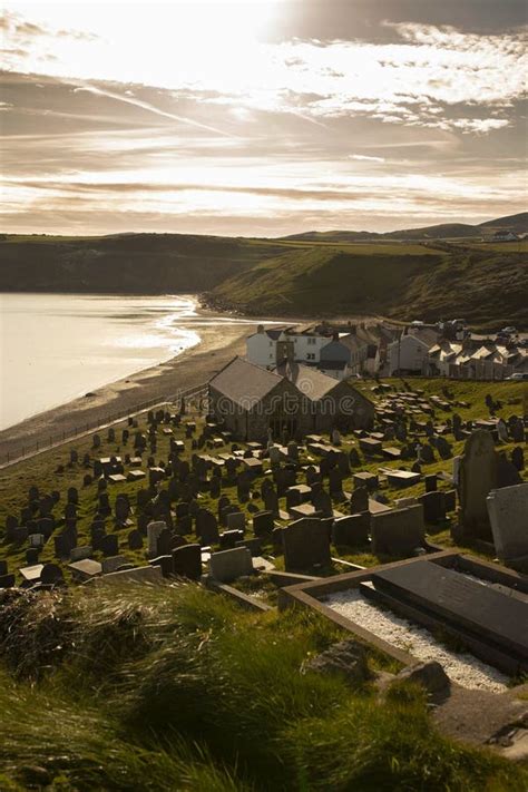 St Hywyn S Church And The Village Of Aberdaron Wales Aberdaron Is On