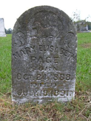 Mary Elizabeth Page Homenaje De Find A Grave