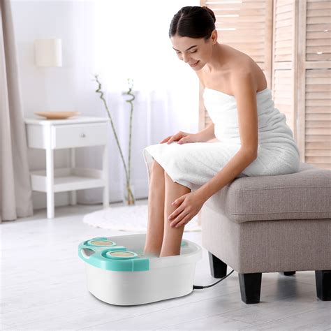 Belmint Foot Spa Massager With Heat And Bubbles Vibration Anti Slip