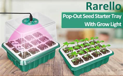 Amazon Rarello 36 Cells Seed Starter Tray With Grow Light