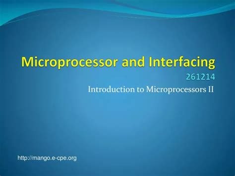 Ppt Microprocessor And Interfacing Powerpoint Presentation