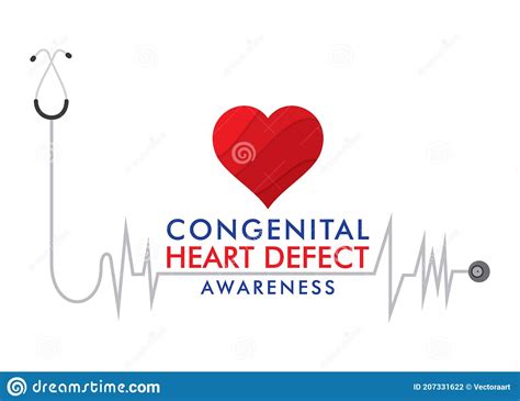 Congenital Heart Defect Awareness Week Stock Vector Illustration Of