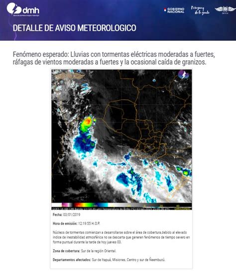 Dmh Paraguay On Twitter Aviso Meteorol Gico N Emitido Ver