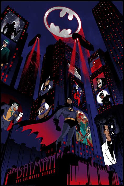 New BATMAN: THE ANIMATED SERIES Prints Evoke Gotham's Art Deco - Nerdist