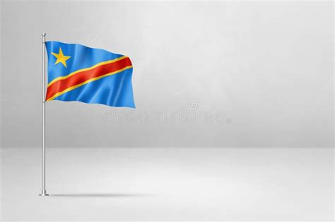 Rep Blica Democr Tica De La Bandera De Congo Aislada En Un Fondo De