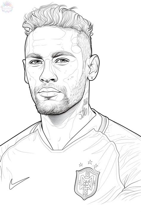 Desenho Do Neymar Para Colorir Baixe Imprima E Pinte