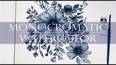 Watercolor Painting Monochromatic Flowers Tutorial East For Beginners