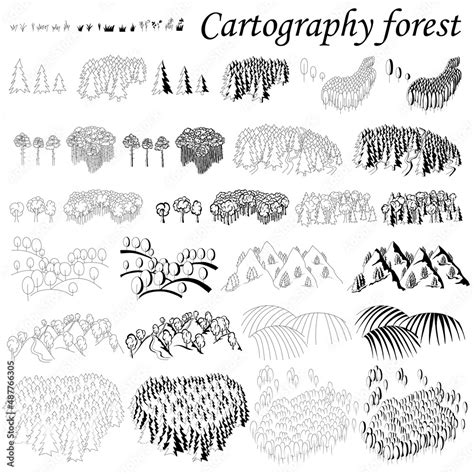 Cartography Elements For Creating Maps Fantasy Or Games Wood And