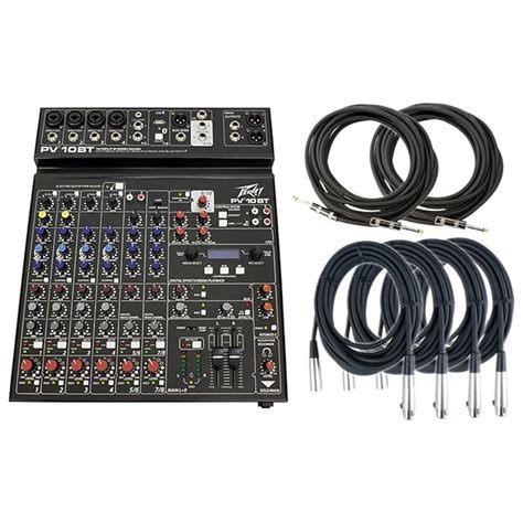 Peavey PV 10 BT 10 Channel Compact Mixing Mixer Console With Bluetooth