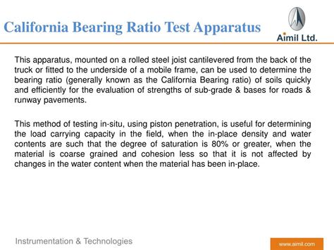 Ppt California Bearing Ratio Aimil Powerpoint Presentation Free