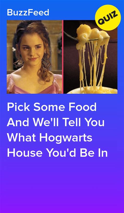 Build A Dinner And Find Out Which Hogwarts House You Belong In Harry