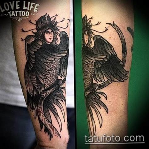 photo tattoo harpy 25.01.2019 №002 - example of drawing harpy tattoo ...