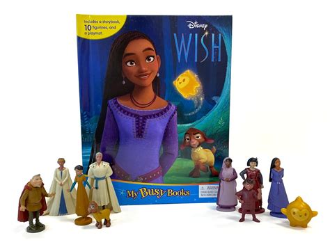 Disney Wish My Busy Books Storybook Figurines Playmat Phidal