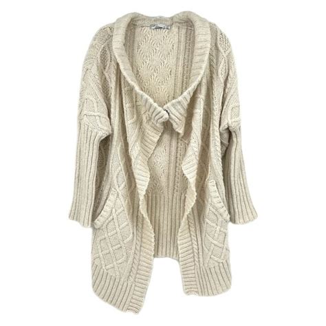 Prana Sweaters Prana Cream Long Sleeve Cardigan Sweater Relaxed Fit