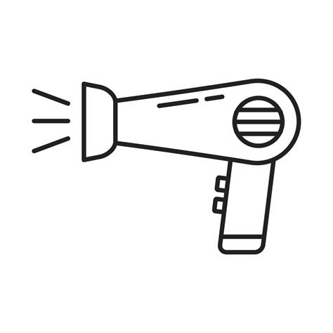 Hair Dryer Outline Icon 13296678 Vector Art At Vecteezy