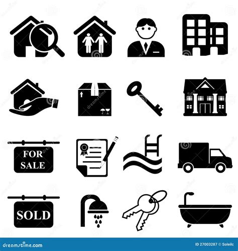 Real Estate Icons Royalty Free Stock Photography Image 27003287