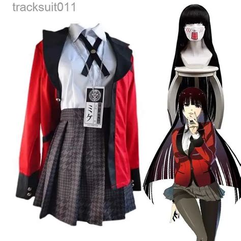 Kakegurui Jabami Yumeko Cosplay Costume Set Sayaka Compulsive Gambler ...