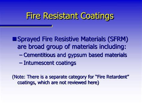 PPT - Fire Resistant Coatings PowerPoint Presentation, free download ...