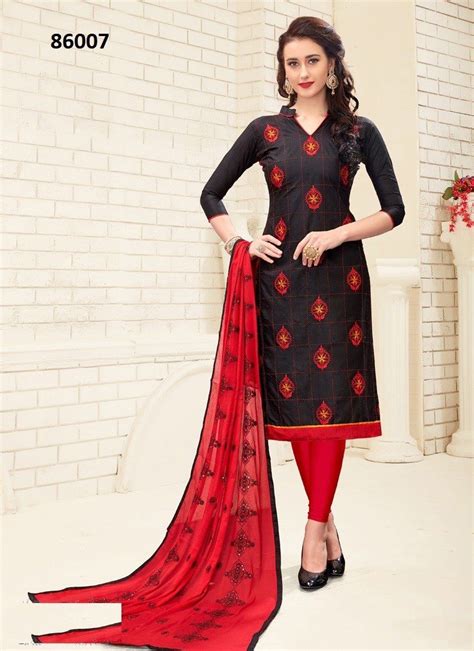 Perfect Cotton Embroidered Casual Salwar Kameez Designer Dresses