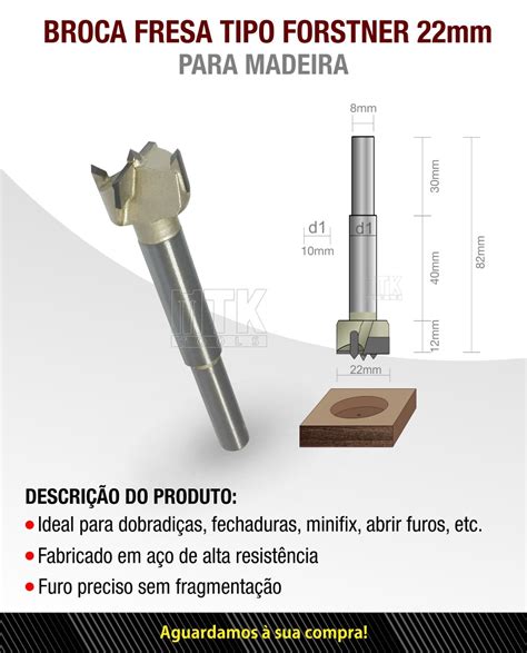 Broca Fresa Forstner Furo 22mm P Rafix Vb Dobradiças Caneco R 40 00