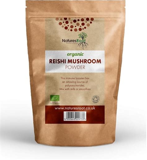 Natures Root Organic Reishi Mushroom Powder 125 G Certified Organic